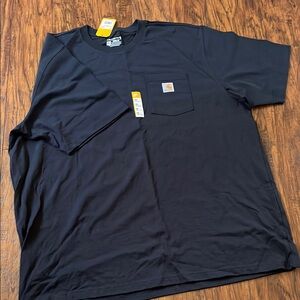 Carhartt 2XL Loose Fit Navy Blue Short Sleeve Pocket Crew Neck T-Shirt